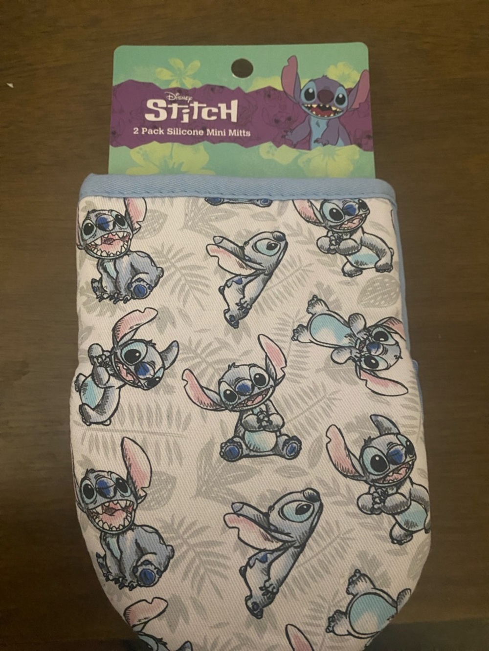 Disney Stitch Mini Silicone Oven Mitts - Light Blue & Pink